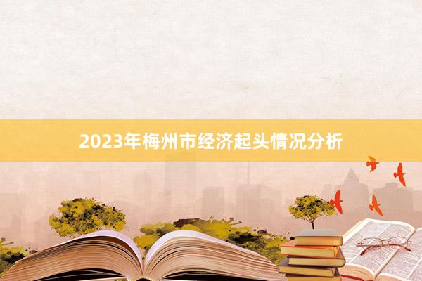 2023年梅州市经济起头情况分析